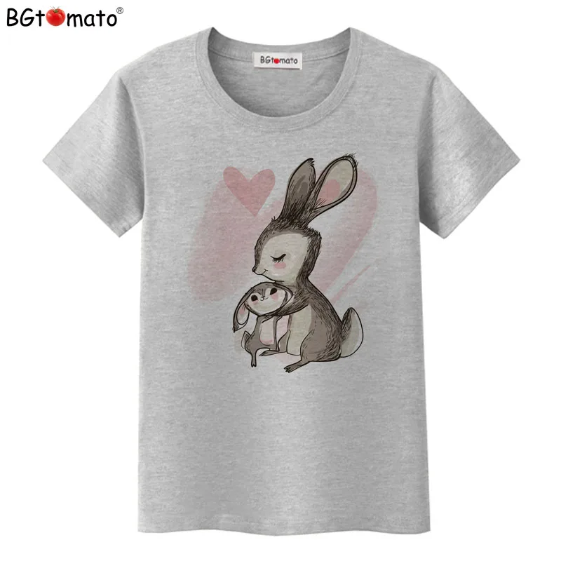 

BGtomato T shirt Warmth Lovely cute Little rabbit t-shirt Brand new good quality casual tshirt women Hot sale top tees