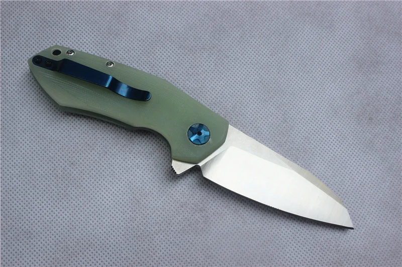 ZT0456 고품질 접는 나이프, 블레이드: D2 (얼룩), 핸들 옥 G10, 야외 캠핑 csgo 사냥 손 도구, 무료 배송