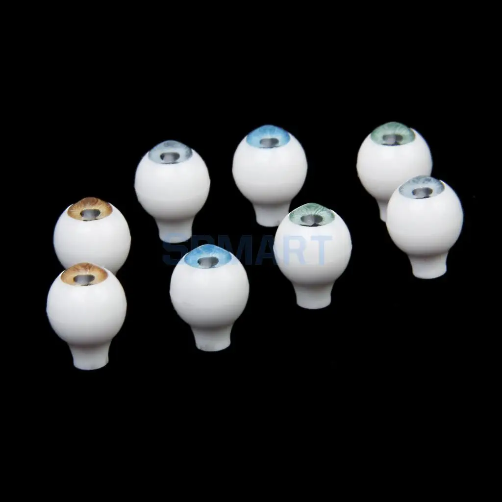 New Arrivals 2015 4 Pairs Round Acrylic Doll Eyes Eyeballs Accessories 10mm