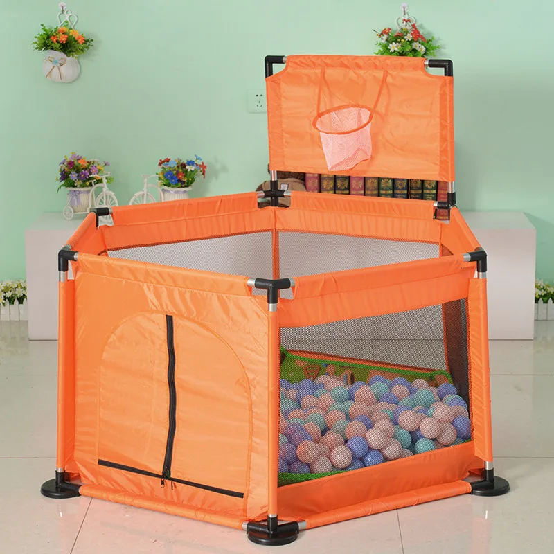 New Net Yarn Hexagonal Ball Pool Basketball hoop Play Fence Playyard Kids Toy Tent Indoor Outdoor Baby Playpens Children Tent