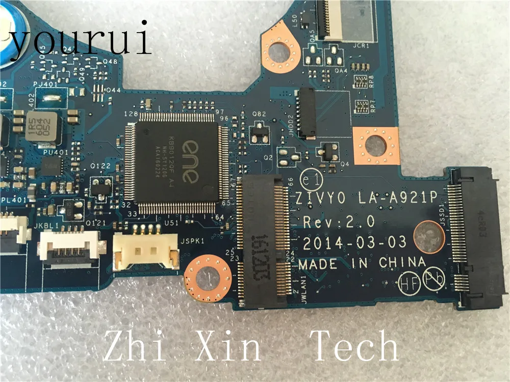 

yourui ZIVY0 LA-A921P For Lenovo Yoga 2 13 Laptop Motherboard FPU:5B20G55986 With i3-4010u CPU