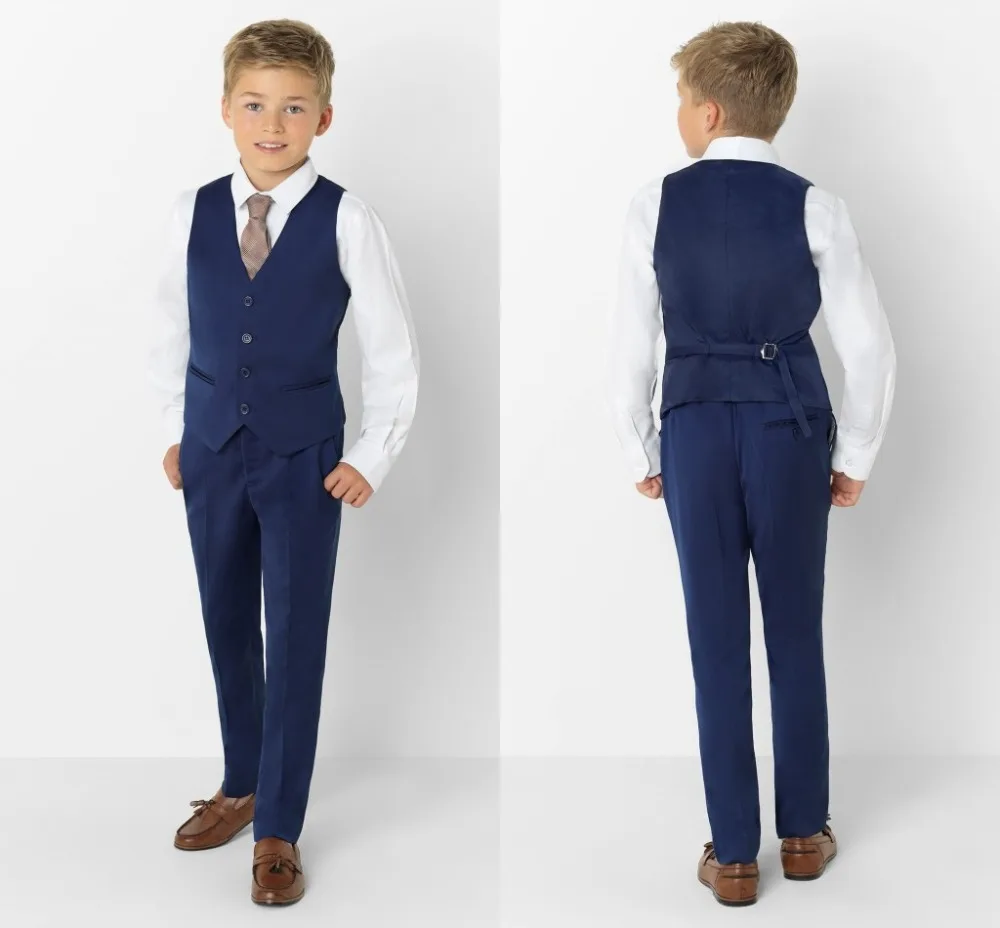 

2019 New Arrival Boys' Attire Peaked Lapel Kids Suits Custom Made Clothing Set 3 Pieces Prom Suits (Jacket+Pants+Tie+Vest) 021