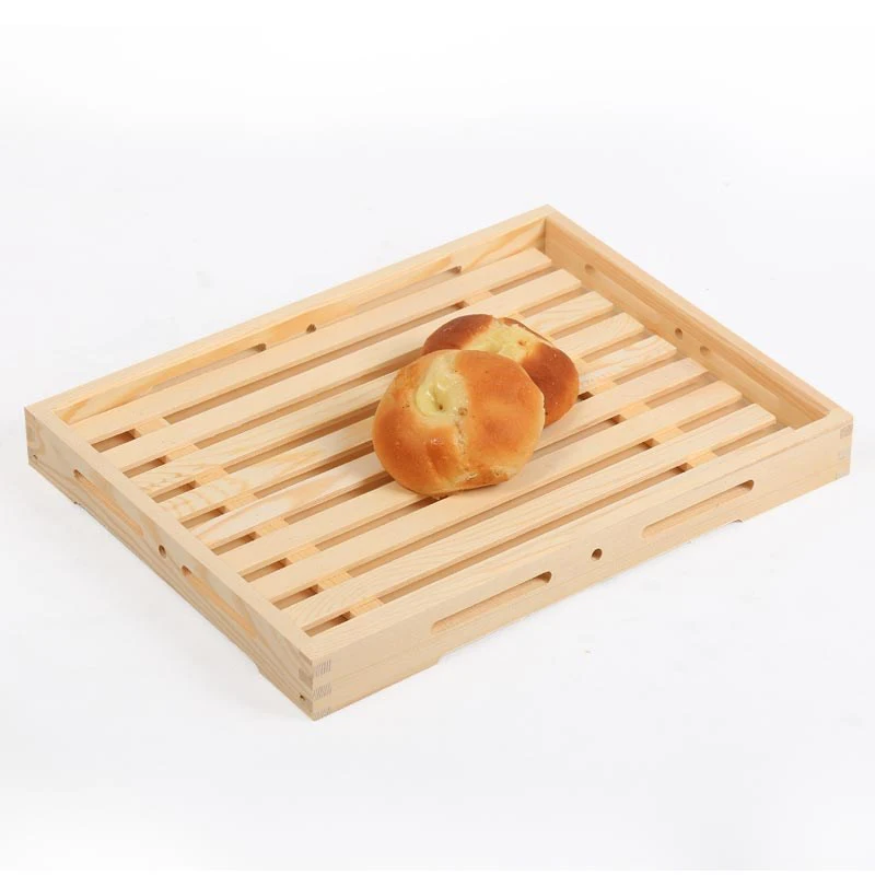 Multi-function Pine Bread Tray, Baking Tray, Eco-friendly Pastry Tools, Square, Fruit, Pizza, Tea Plate, Walnut Cake, 1Pc