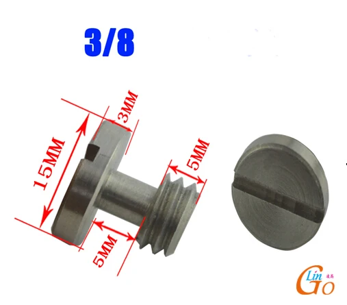 ขายส่ง 3/8 "สกรูขาตั้งกล้องสําหรับขาตั้งกล้อง Quick Release Plate Silver อุปกรณ์เสริมกล้อง LL1497
