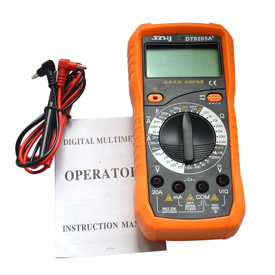 Digital Multimeter 9205 M Mobile Computer Repair Large Screen Anti-vibration Sleeve Metal Shield Anti-interference Ability