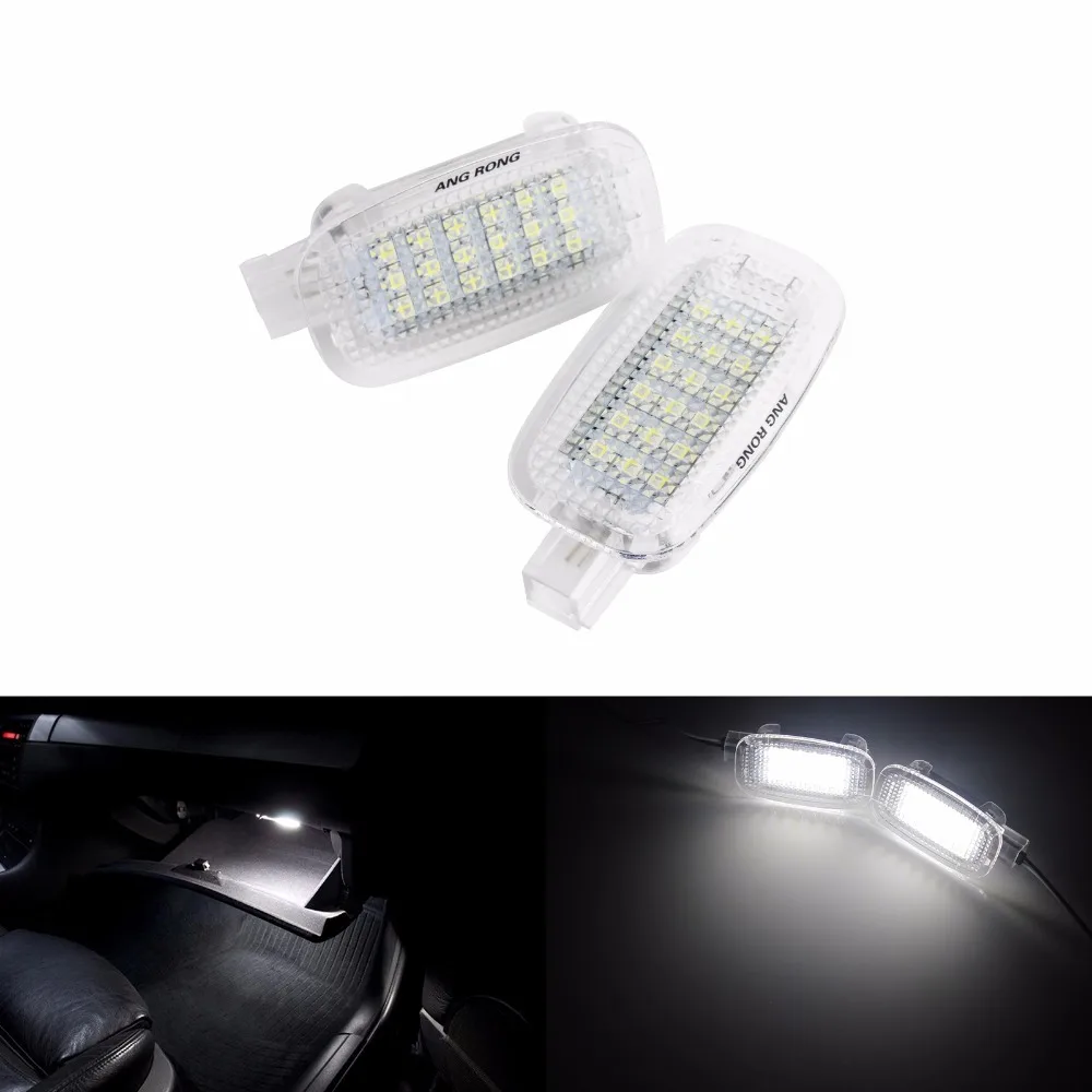 ANGRONG 2pcs White Canbus LED Courtesy Door, Glove Box,Trunk Light For Mercedes Benz W204 4D W216/W217 (CA200)