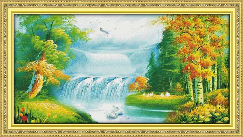 Fairyland in dream(7) cross stitch kit 18ct 14ct 11ct count printed canvas stitching embroidery DIY handmade needlework