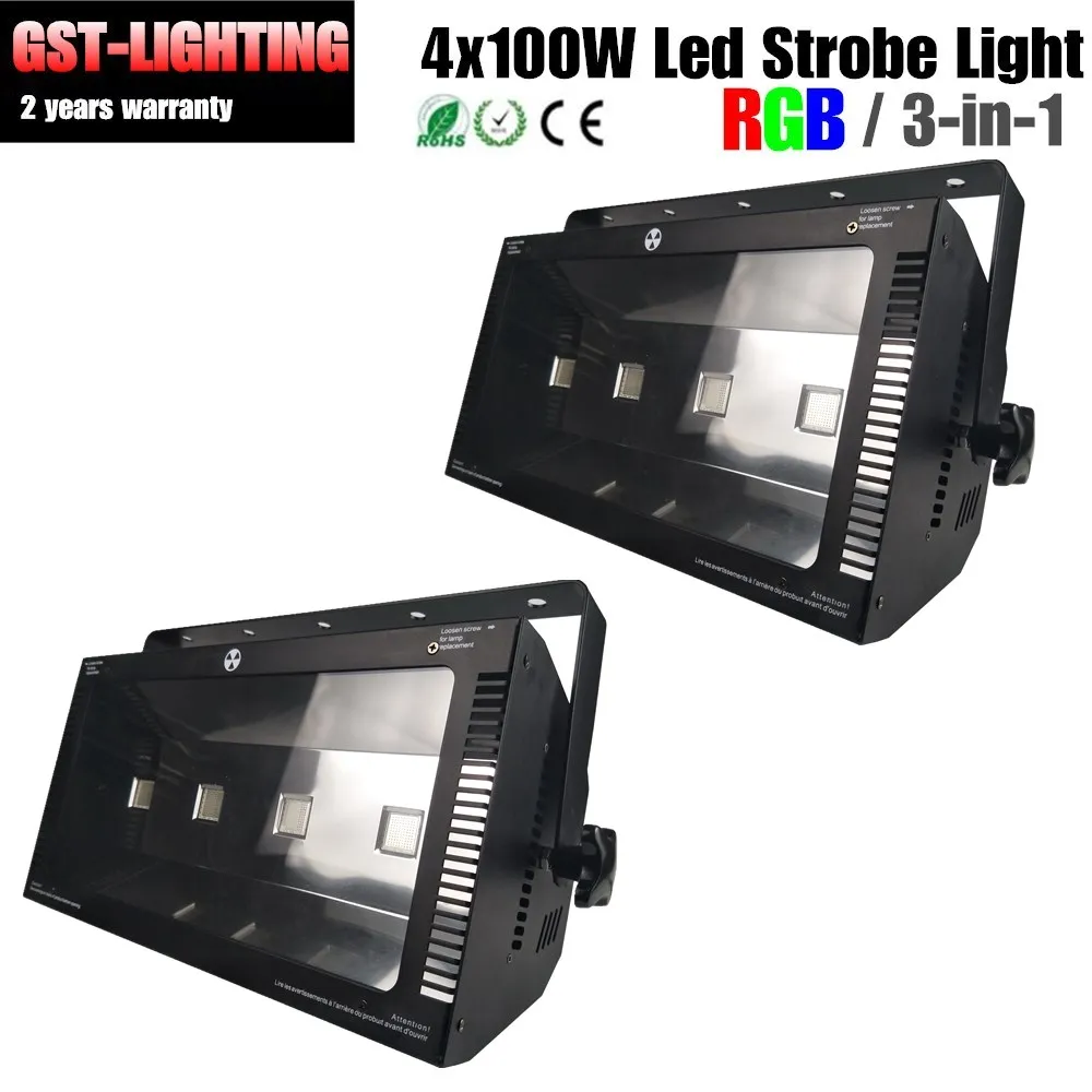 

2pcs/lot Colorful DMX lighting RGB 3in1 LED 400w Strobe stage party light