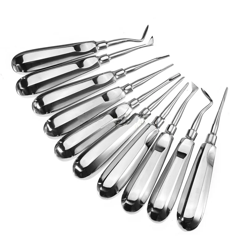 10Pcs Edelstahl Dental Kieferorthopädische Wurzel Aufzug Kopf Curved Stift Werkzeug Zahnmedizin Zahnarzt Instrument Zähne Bleaching Gerät – Detail 1