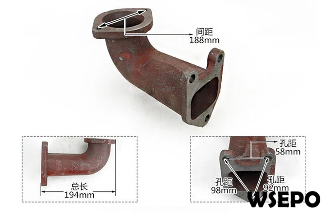 OEM Quality! Air Cleaner Intake Connecting Pipe for L28/L32 4 Stroke Single Cylinder Small Water Cooled Diesel Engine