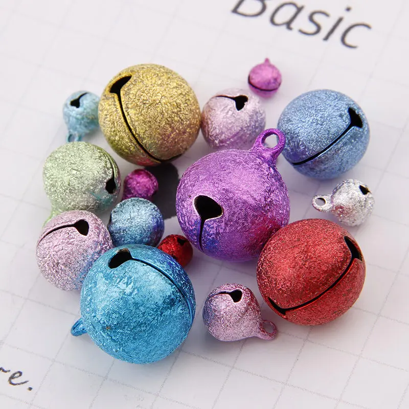 6-20mm Mix Color Copper Matte Christmas Open Bells Pendant Handmade Party DIY Crafts Accessories