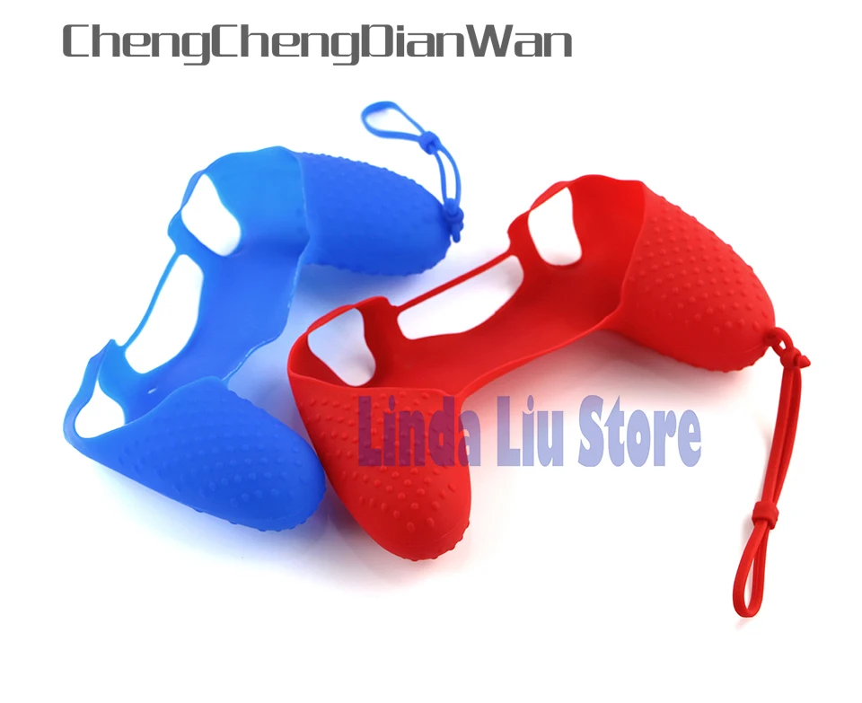 5 قطع 30 قطعة غطاء حماية ناعم من السيليكون اللاسلكي مع حزام معصم لوحدة تحكم PS4