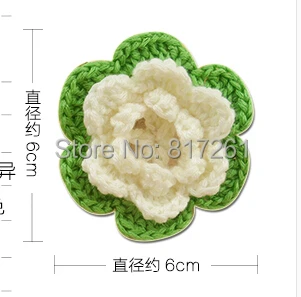 ZAKKA fashion 30 pic/lot cotton knitted patches for clothing sew on patches DIY flower applique flowers scrapbook 3D flowers