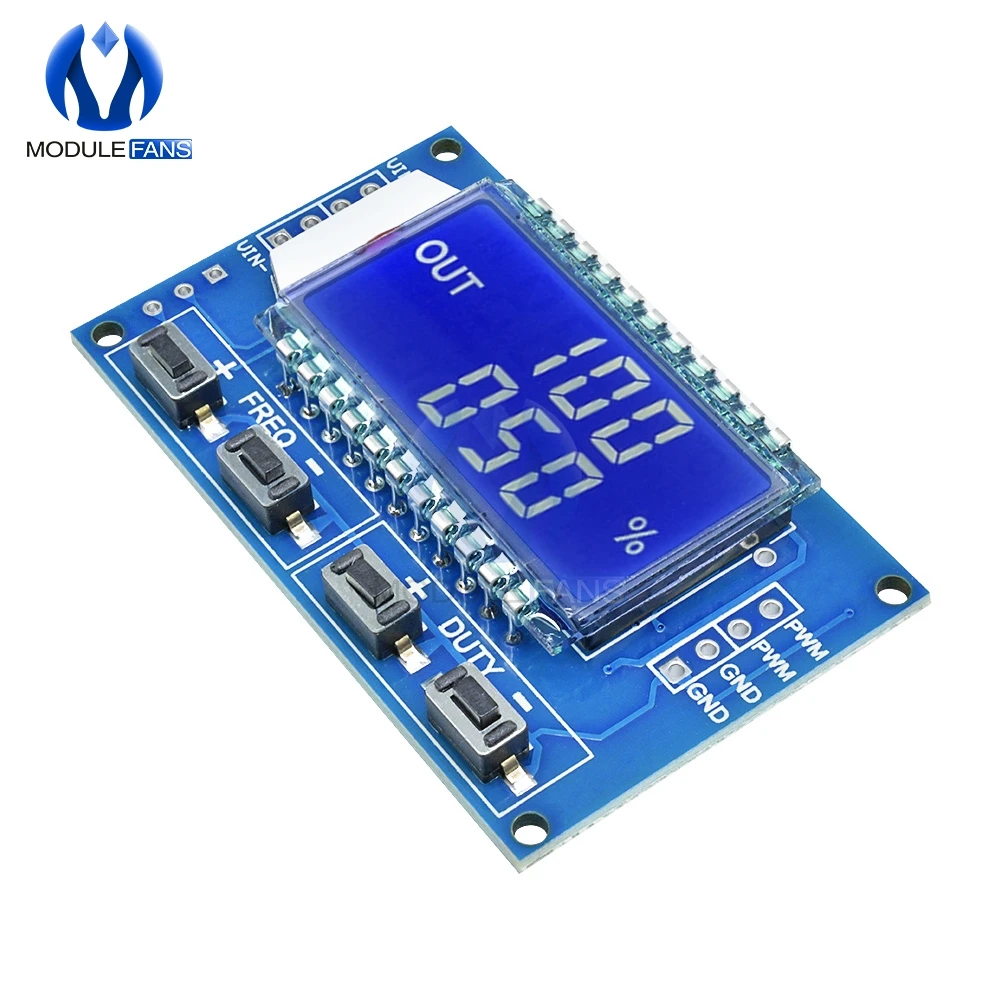 Signal Generator PWM Pulse Frequency Duty Cycle Adjustable Module LCD Display 1Hz-150Khz 3.3V-30V PWM Board Module