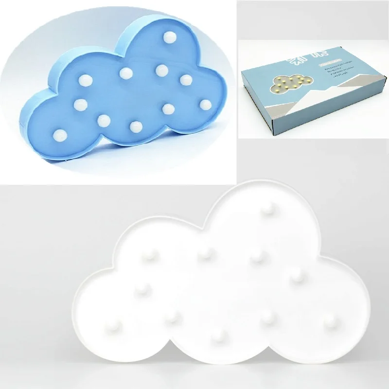 Lovely White/Blue Cloud LED NightLight Warm White Table Lamp Marquee LED light Nice Gift for Children Room Decorations luminaria