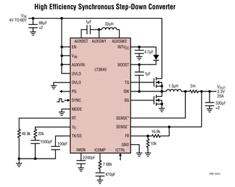 LT3840EFE LT3840IFE LT3840HFE LT3840 - Wide Input Range Synchronous Regulator Controller with Accurate Current Limit