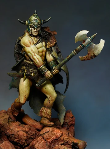 Unpainted Kit  1/32 54mm   Ancient warrior fighting  NO BASE  54mm figure Historical  Resin kit miniature model