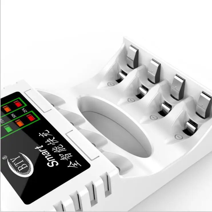 10 peças pilhas recarregáveis aa aaa bty 704a3, carregador usb rápido de 2.4v com cabo usb