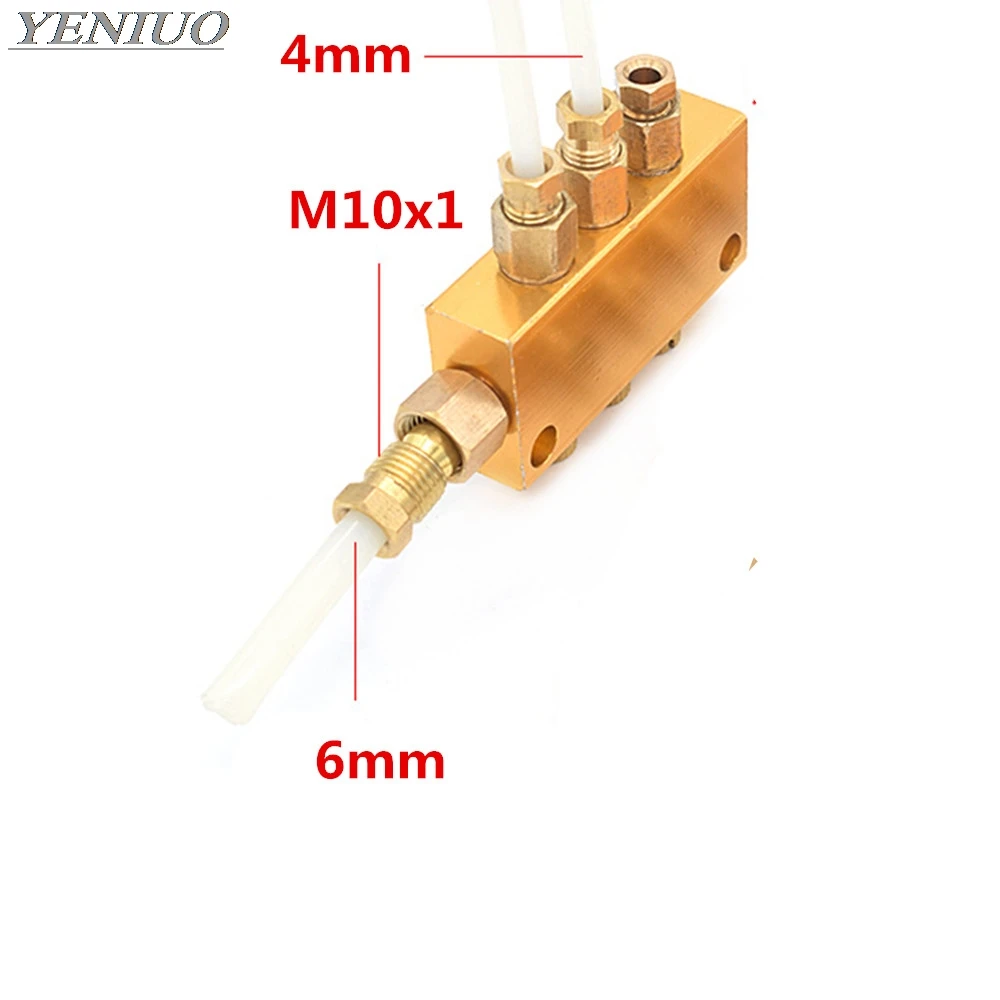 lubrication valve Brass Adjustable Lube Oil Distributor Value Manifold Block 2/3/4/5/6/7/8/9/10 Way