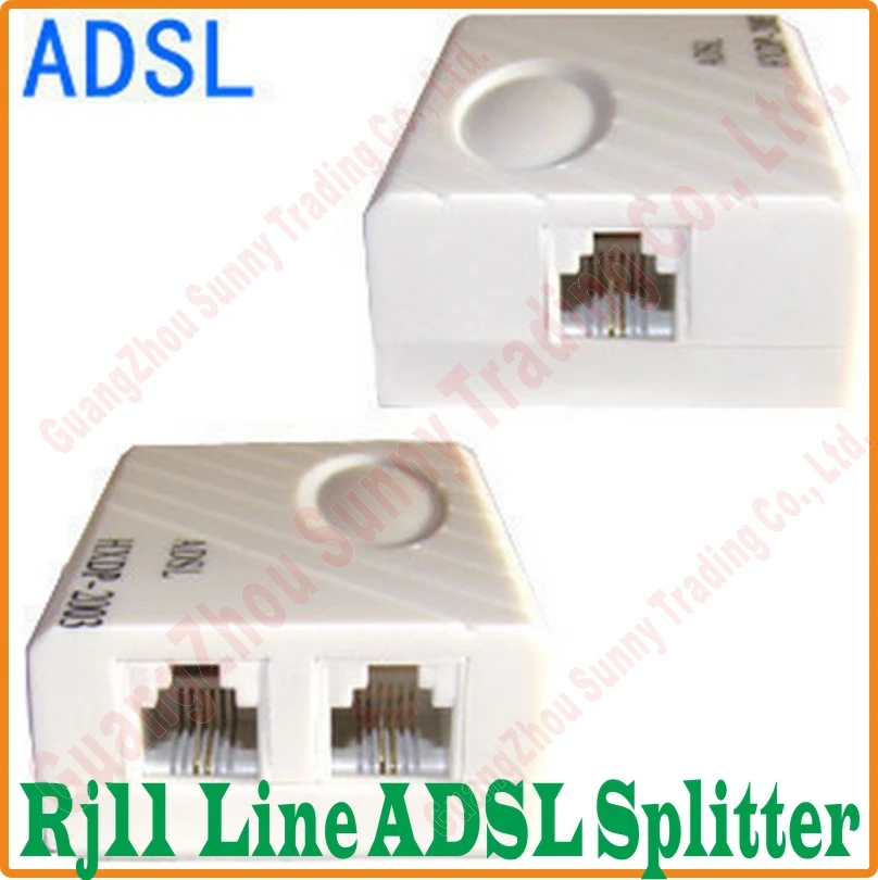 High quality! NEW RJ11 Line ADSL DSL Modem Phone Splitter Filter Adapter, ADSL Splitter image 2