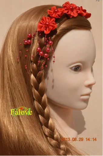 Free Shipping Mannequin Dummy Mannequin Head With Hair Golden Training Female Mannequin Head With Hair With Free Clamp