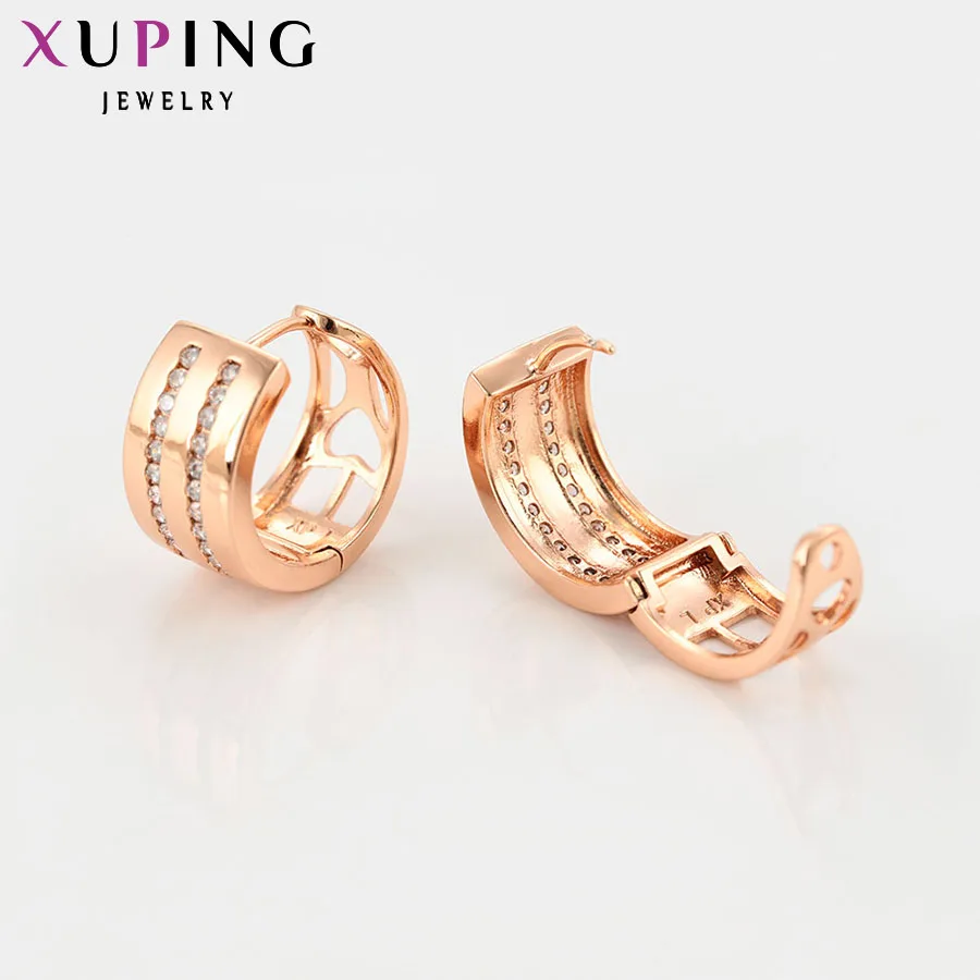Xuping Jewelry Charm Hoop Earring and Ring Fashion Europe Style Jewelry Sets for Women Store Party Gift 64980