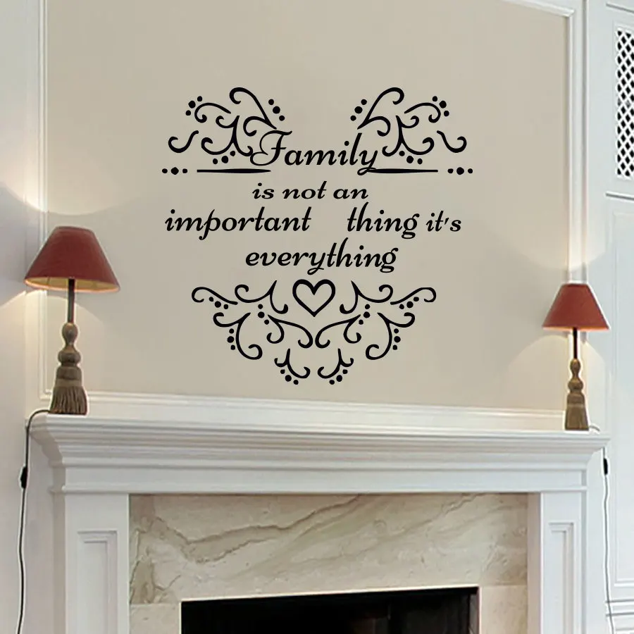 

ZOOYOO Family Is Not An Important Thing It'S Everything Wall Stickers Vinyl Flower Pattern Home Decor Bedroom Decoration