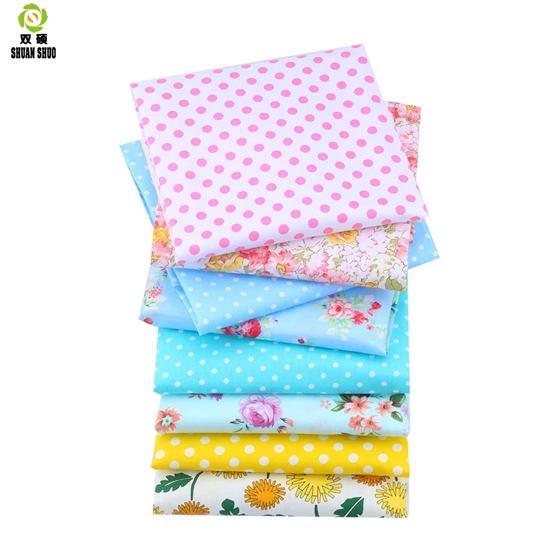 Shuanshuo New Floral Fabric Patchwork Tissue Cloth Of Handmade DIY Quilting Sewing Baby&Children Sheets Dress 40*50cm 40pcs/lot