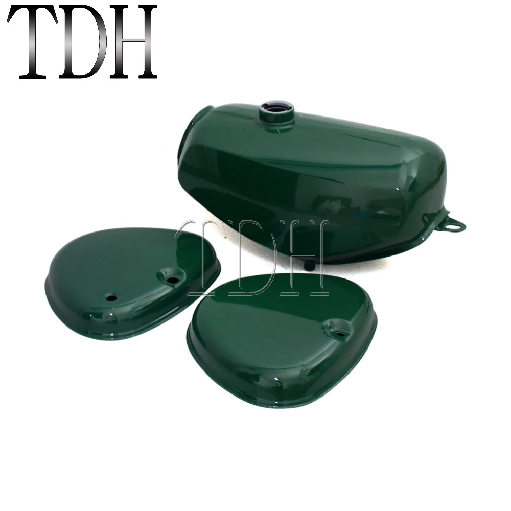 Motorcycle Steel Gas Green Orange Tank Fuel Tank Vintage Classic + 2 Side Cover For Simson S50 S51 S70