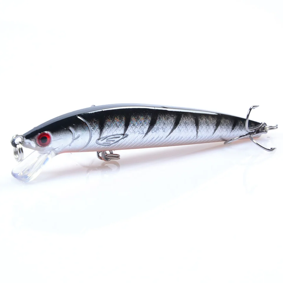 LEOSPORT 1PCS 10cm 8.5g Artificial Floating Minnow Lure Tight Shot Fishing Lures Hard Bait Tackle 3D Fish Eyes Hot Sale