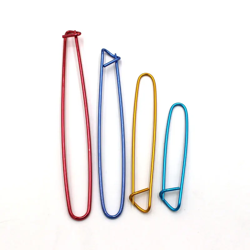 5 pieces 4size Aluminum Knitting Crochet Locking Stitch  holders Needle Clip Markers Holder Sewing Accessories Weaving tools