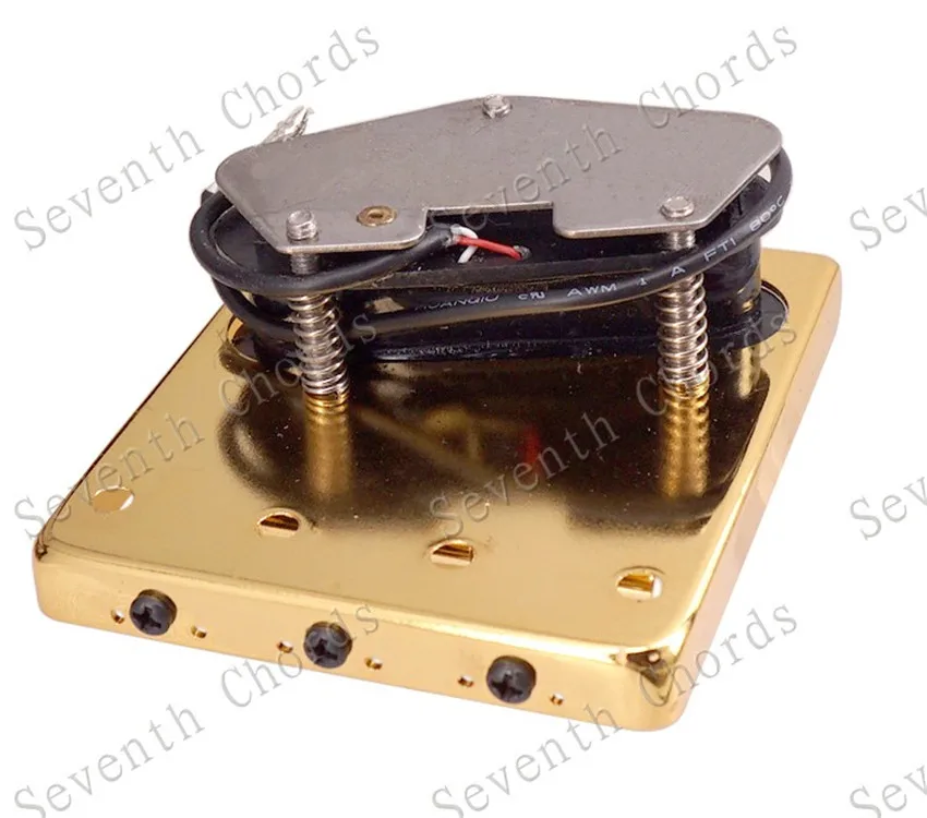 Gold 6 Flach-Sattel E-Gitarren-Tonabnehmer Musikinstrument Zubehörteile 3 Schraubenlöcher – Detail 5