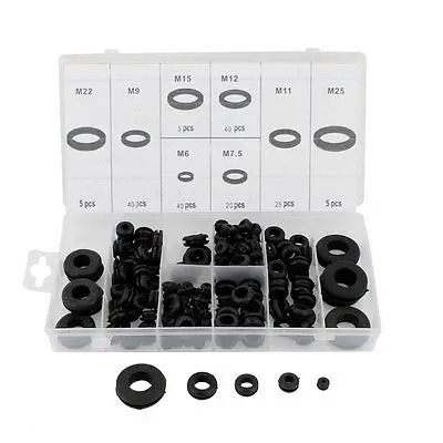 

180 x Rubber Grommet Assortment Fire Wall Firewall Wiring Wire Gasket Kit