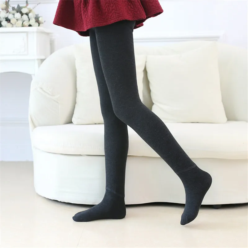 Winter Girls Tights Thicken Baby Girl Pantyhose Fashion Cotton Cute kids Stocking Fur Elastic Waist Warm Girl Pantyhose