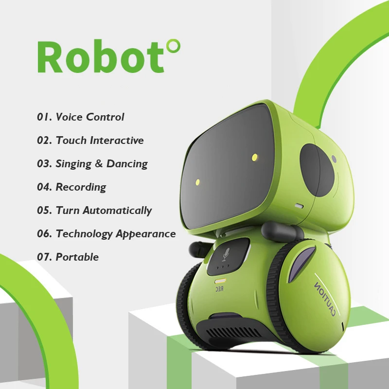 2023 New Type Interactive Robot Cute Toy Smart Robotic Robots for Kids Dance Voice Command Touch Control Toys birthday Gifts