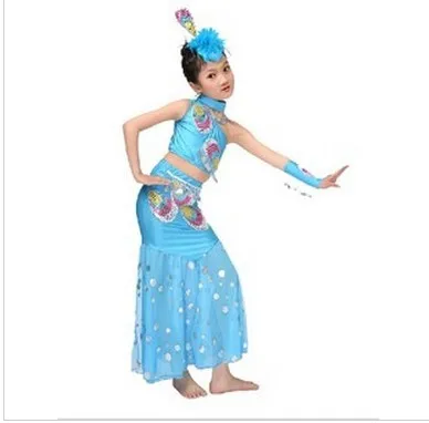 Nuovi vestiti da ballo per bambini peacock Dai danza per adulti