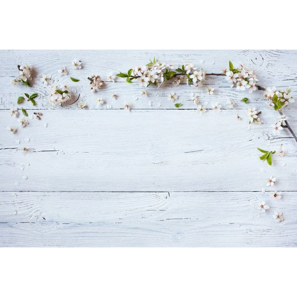Yeele-خلفيات بتلات بيضاء ، لوح خشبي مزخرف ، بضائع ، تصوير ، استوديو صور