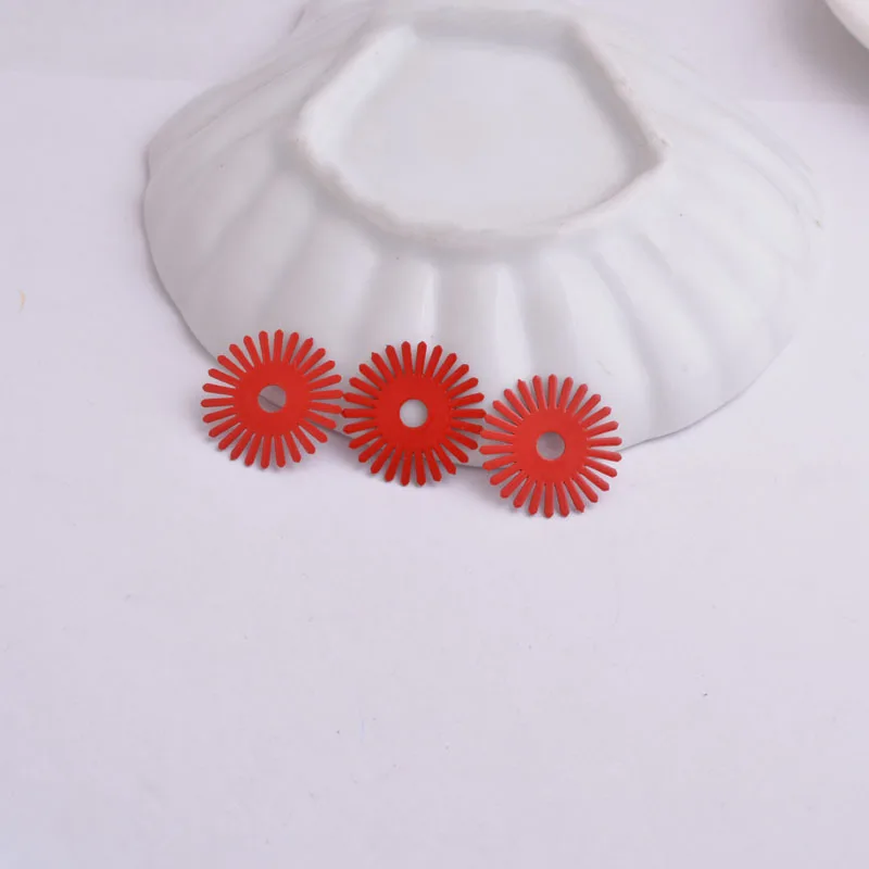 100 Stück AC8222 18mm Messing Runde Anhänger Zahnrad-Anhänger Verbindungsstücke Filigrane Ohrring-Verbinder DIY Schmuckmaterialien – Detail 6