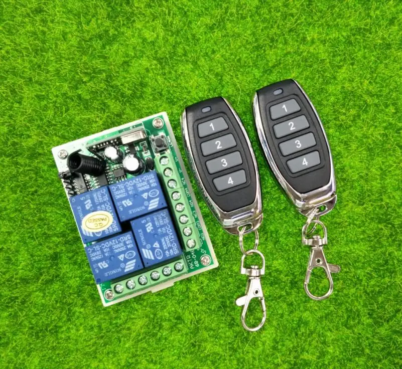 433mhz  DC 12V 10A  4 channel  RF switch Wireless Remote Control  system   Receiver  Transmitter   Electric door /window/ radio