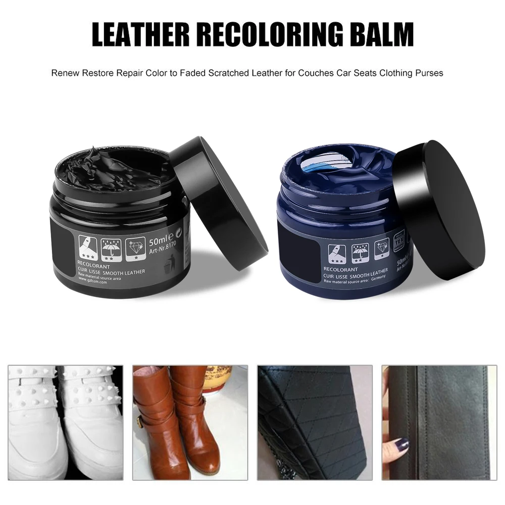 Cream style leather repair kit Car seat color restoration tool fix scratch crack rips recoloring shoes clothes sofa scrach set