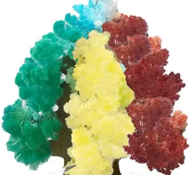 2019 100mm Color Magic Growing Paper Christmas Crystals Tree Kit Artificial Magical Trees Educational Science Kids Toys Novelty