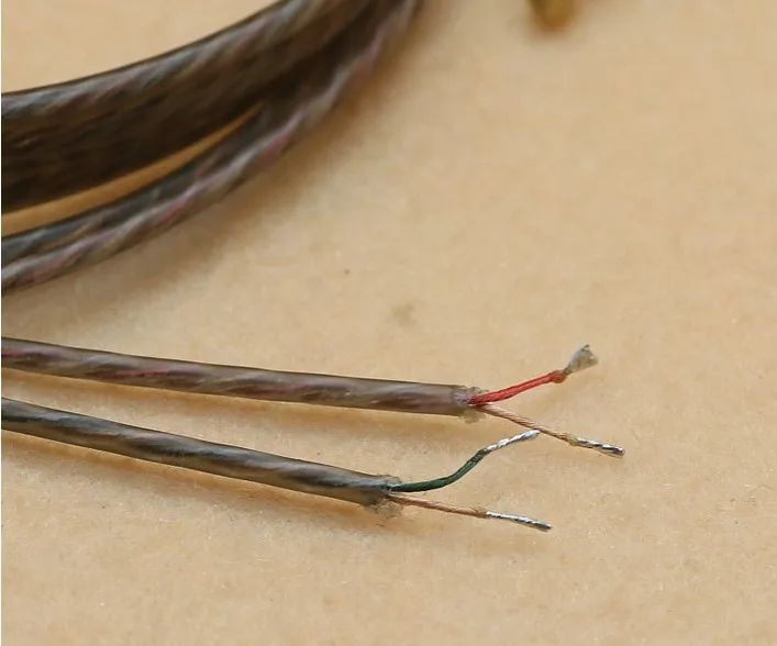 كابل سماعة رأس نحاسي كريستالي واحد على شكل قلب المحيط DIY مادة كابل سماعة الرأس