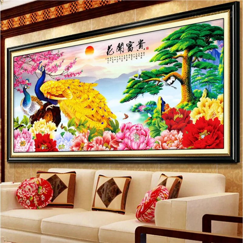 

beibehang Chinese Peacock Photo Wallpaper 3D Mural Wallpaper for Living Room Bedroom Sofa Backdrop Murals wall papers home decor