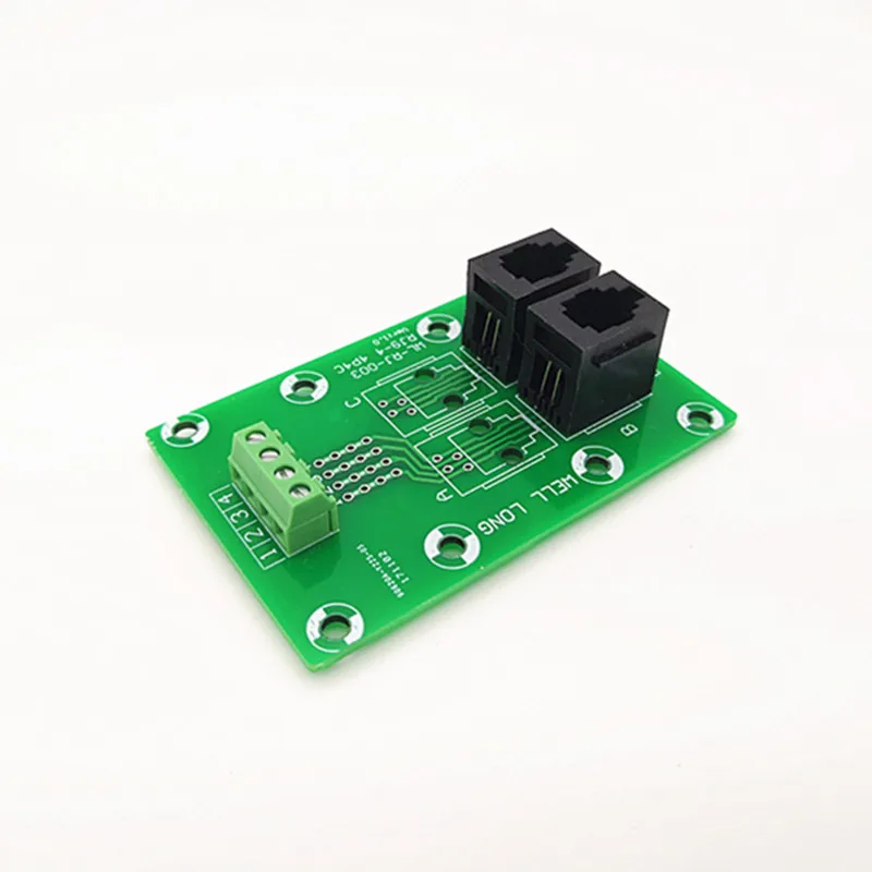 2PCS/Lot Erect RJ9 4P4C Jack 2-Way Buss Breakout Board, Terminal Block, Connector.