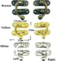 1PC Antique Box Suitcase Toggle Latch Buckles,Iron Locks,Wooden Box Lock,37*43mm