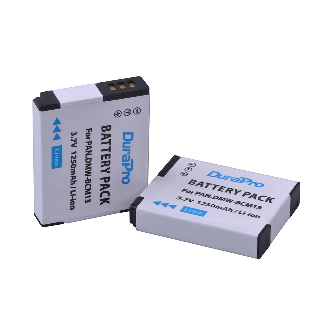 DuraPro 2pc DMW-BCM13E DMW-BCM13 BCM13 Battery for Panasonic Lumix DMC-TZ60 DMC-ZS27 DMC-ZS30 DMC-ZS35 DMC-ZS40 DMC-FT5 DMC-LZ40