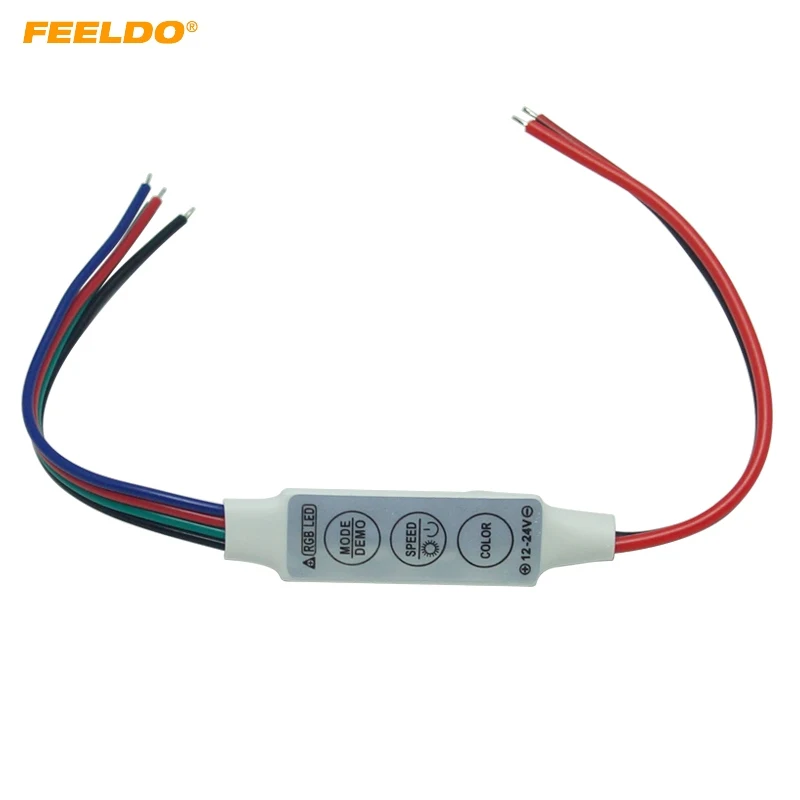 

FEELDO 2Pcs DC5V~24V LED Flasher Module Flash Strobe Controller With 4-Wire Connecotr For LED Strip Light #AM3965