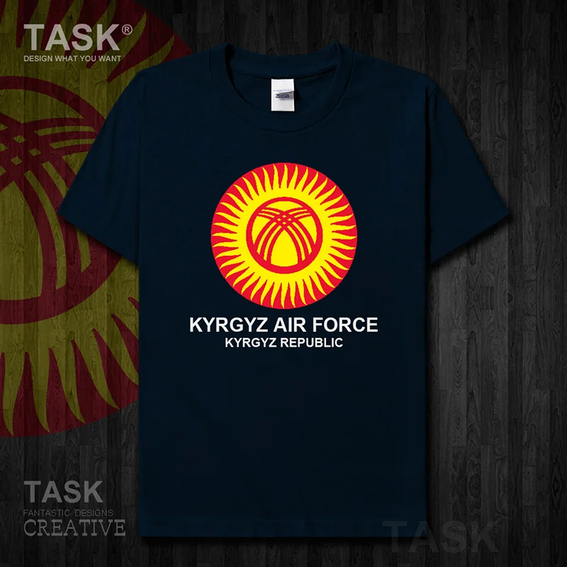 Air Force Kyrgyzstan Kyrgyz KGZ KG country summer Short sleeve new Tops t shirt mens casual jerseys  Tactical  01