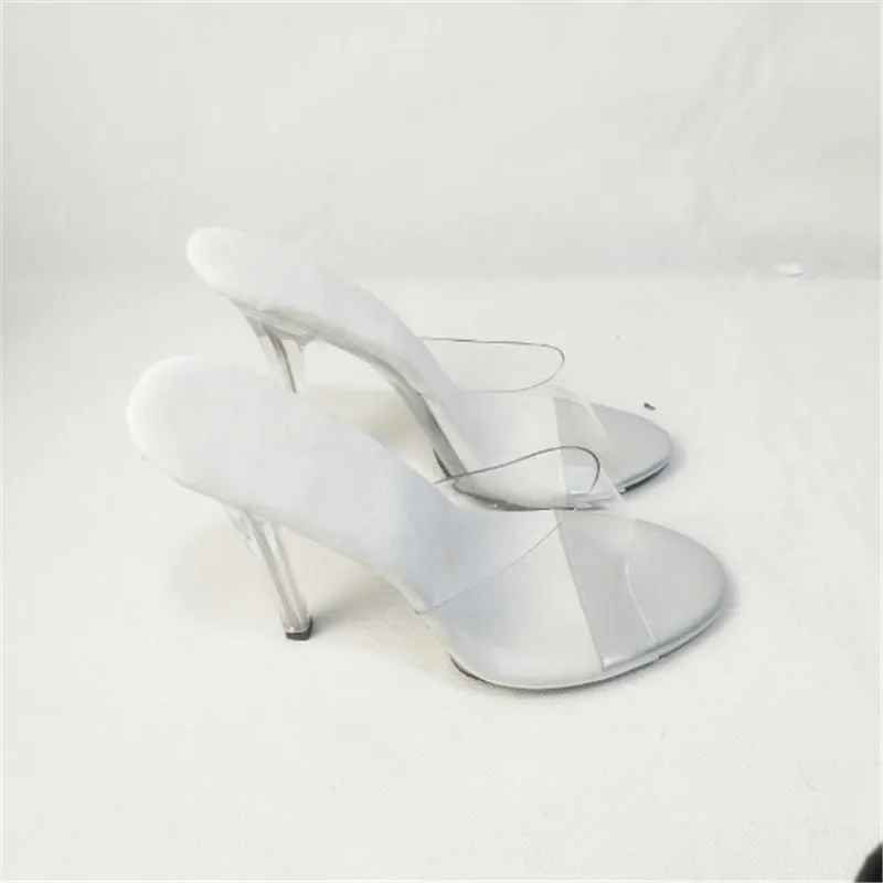 Brand new 12 cm fashion model runway heels, banquet stage show summer non-slip, crystal practice slippers