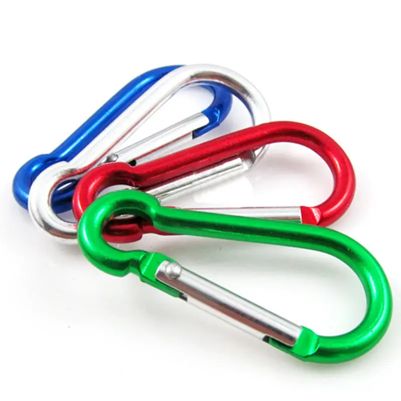 60X Simple Aluminum Carabiner Camp Snap Hook Keychain